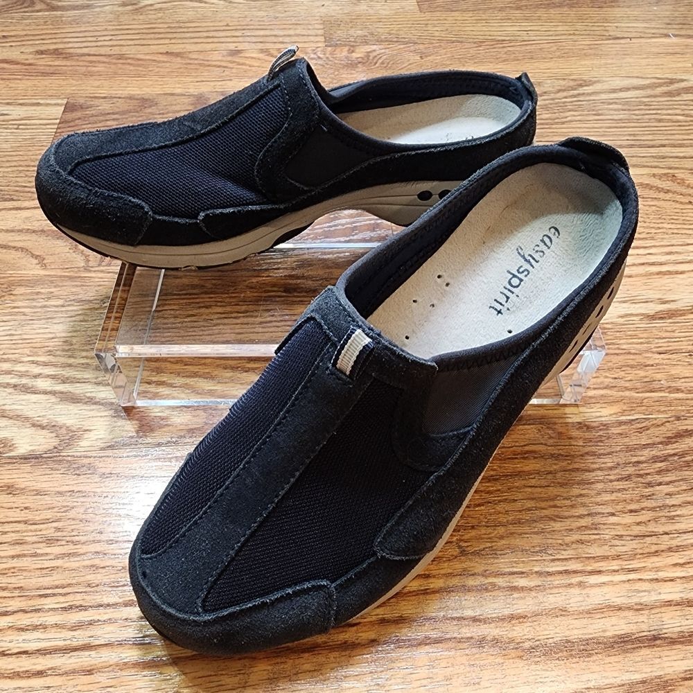 Easy Spirit JPINTHETREND Blue/Gray Slip on Mules Clogs Women's Size 7.5M